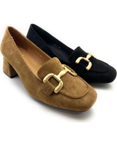 Schuhe für Damen CHIC VISION ZAPATOS TACON ANCHO ANTELINA HEBILLA MARRóN