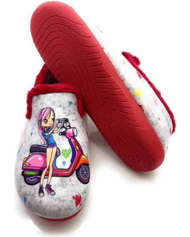 Pantofole per Donna CHIC VISION ZAPATILLAS CASA MUJER CERRADASLOVE PARI ROJO