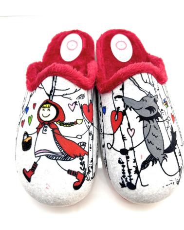 Hausschuhe für Mädchen CHIC VISION ZAPATILLAS CASA NINA METIDAS CONFORT CAP ROJO