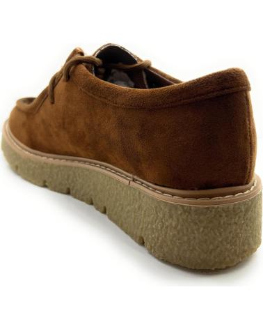 Woman shoes CHIC VISION ZAPATOS CORDON ANTE WALABI PISO CREPE MARRóN