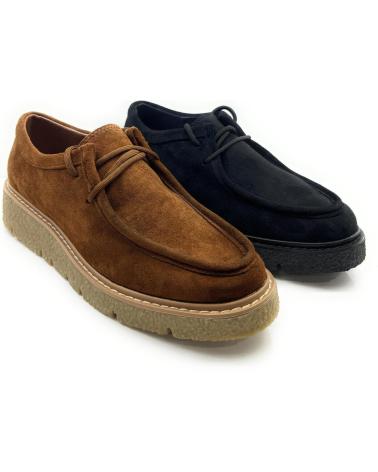Woman shoes CHIC VISION ZAPATOS CORDON ANTE WALABI PISO CREPE MARRóN