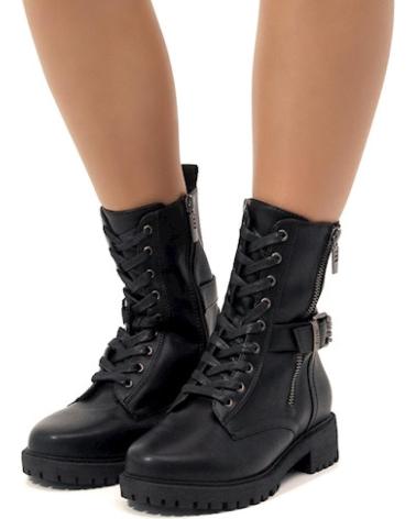 Botas de Mujer MTNG BOTA MILITAR CORDON CREMALLERAS MUSTANG NEGRO
