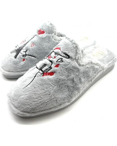 Woman House slipers CHIC VISION ZAPATILLAS CASA MUJER PISOPARQUETPARIS GRIS
