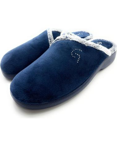 Woman House slipers CHIC VISION ZAPATILLA CASA GARZON COMODA LETRAS BRIL AZUL