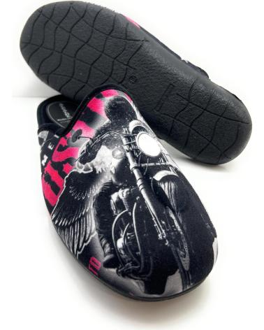 Pantoufles pour Homme CHIC VISION ZAPATILLAS CASA CABALLERO METIDAS MOTO NEGRO