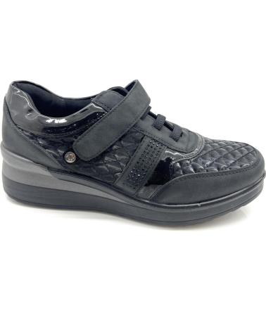 Sneaker für Damen CHIC VISION ZAPATO MUJER CUNA CONFORT ELASTICO-VELCR NEGRO