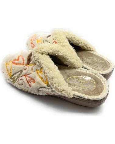 Woman House slipers CHIC VISION ZAPATILLAS CASA MUJER ANATOMICAS CORAZO BEIGE