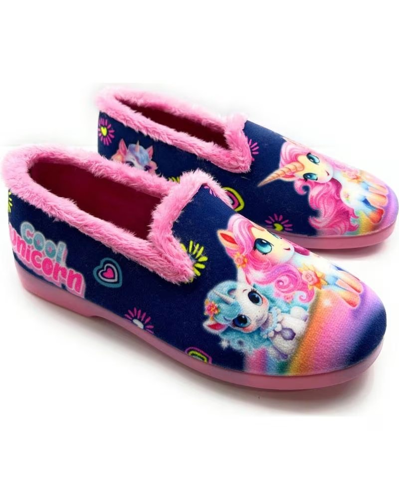 Pantoufles pour Fille CHIC VISION CHAUSSONS FERMÉS POUR MOTIF LICORNE AZUL