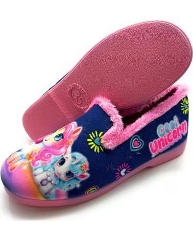 Pantoufles pour Fille CHIC VISION CHAUSSONS FERMÉS POUR MOTIF LICORNE AZUL