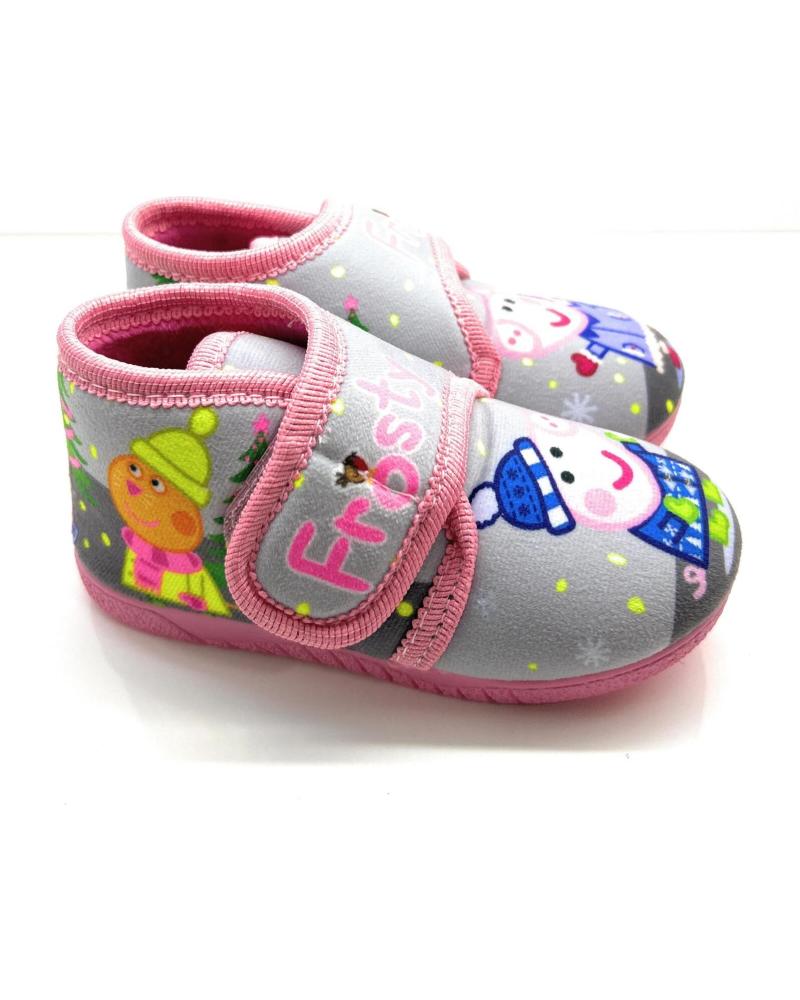 girl House slipers CHIC VISION BOTITAS CASA NINA TIRA ADHESIVAPEPPA GRIS