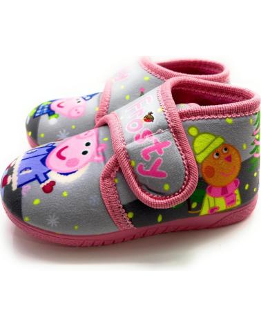 girl House slipers CHIC VISION BOTITAS CASA NINA TIRA ADHESIVAPEPPA GRIS