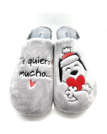 Woman House slipers CHIC VISION ZAPATILLAS CASA MUJER GARZON TE QUIERO GRIS