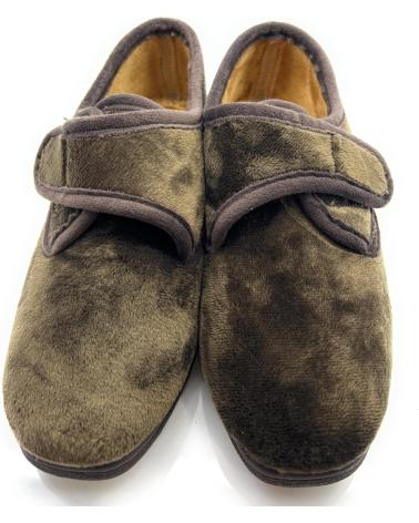 Woman House slipers CHIC VISION ZAPATILLAS CASA MUJER CERRADAS VELCRO CO MARRóN