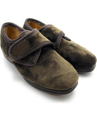 Woman House slipers CHIC VISION ZAPATILLAS CASA MUJER CERRADAS VELCRO CO MARRóN