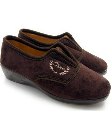 Pantofole per Donna PONNY ZAPATILLAS CALLE MUJER COMODAS ELASTICOS MARRóN