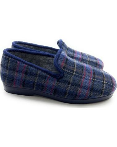 Pantofole per Uomo PONNY ZAPATILLA CABALLERO CUADROS COMODA AZUL