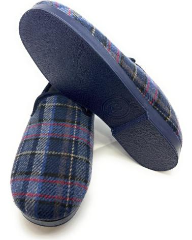 Pantofole per Uomo PONNY ZAPATILLA CABALLERO CUADROS COMODA AZUL