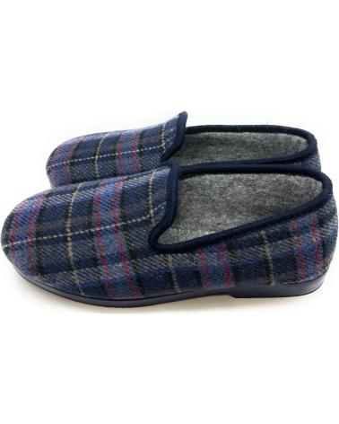 Pantofole per Uomo PONNY ZAPATILLA CABALLERO CUADROS COMODA AZUL