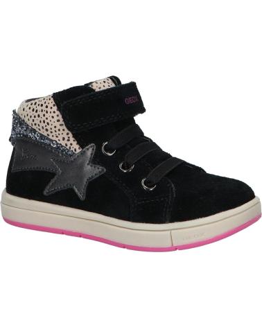 Sneaker für Mädchen GEOX B164AC 022NF B TROTTOLA GIRL C0922 BLACK-FUCHSIA
