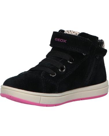 Sneaker für Mädchen GEOX B164AC 022NF B TROTTOLA GIRL C0922 BLACK-FUCHSIA