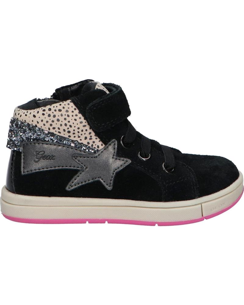 Sneaker für Mädchen GEOX B164AC 022NF B TROTTOLA GIRL C0922 BLACK-FUCHSIA