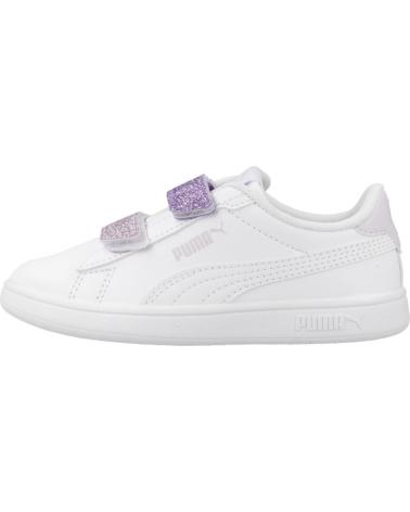Sportivo per Bambina PUMA ZAPATILLAS NINA MODELO SMASH 3 0 L GLITTER V COLOR BLANCO WH WHITE