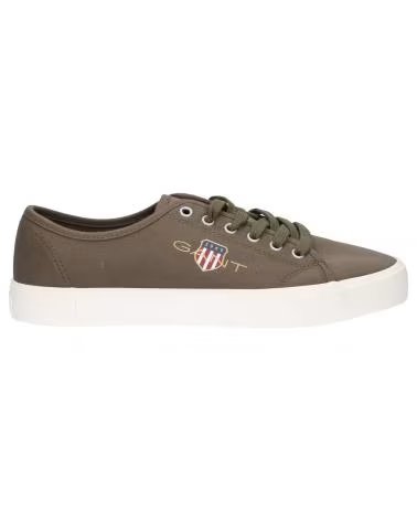 LÄSSIGE CANVAS-SNEAKER IN KHAKIGRÜN