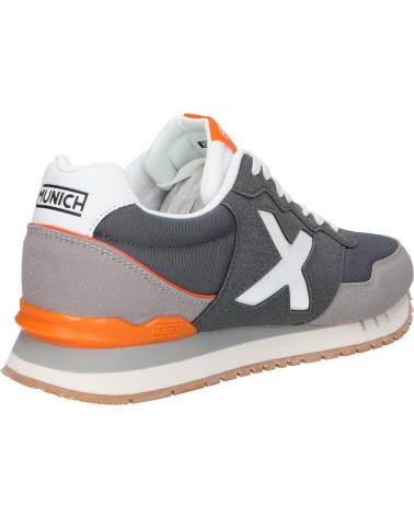 Sportivo per Uomo MUNICH ZAPATILLAS DASH 251 OSCURO BLANCAS NARANJA 4150251 CASU GRIS