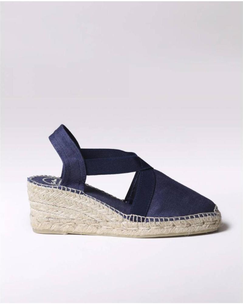 TONI PONS ESPADRILLE COMPENSÉE BLEU MARINE AVEC BANDES ÉLASTIQUES MODÈLE 99273692929 MARI