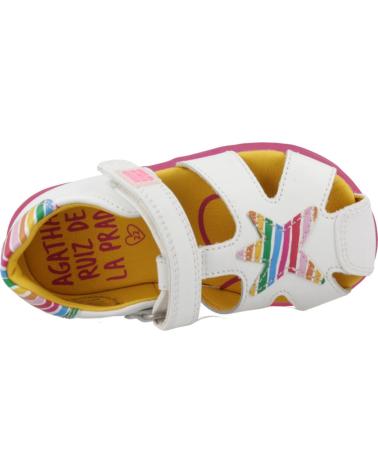 girl Sandals AGATHA RUIZ DE LA PRADA SANDALIAS NINA MODELO 242900A COLOR BLANCO