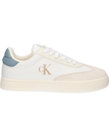 Man Trainers calvin klein YM0YM01169 CLASSIC CUPSOLE LOW 0LD BRIGHT WHITE-CREAMY WHITE