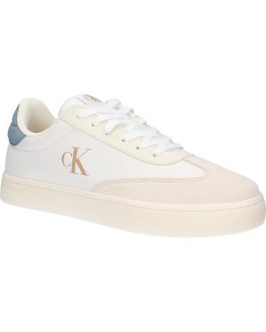 Man Trainers calvin klein YM0YM01169 CLASSIC CUPSOLE LOW 0LD BRIGHT WHITE-CREAMY WHITE