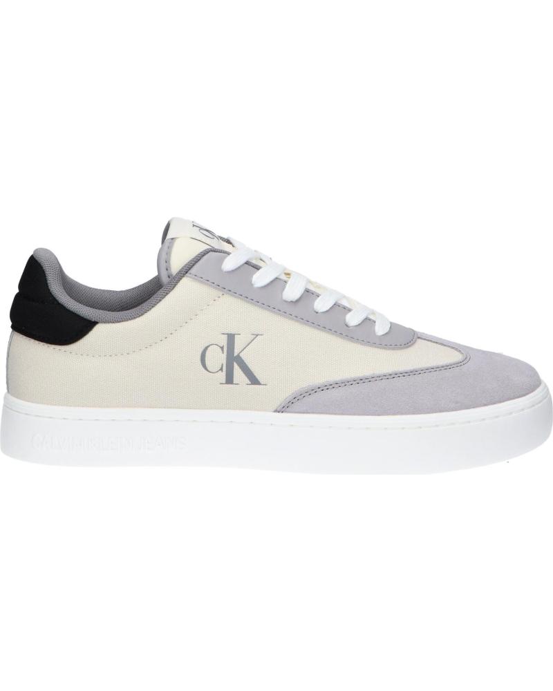 Man Trainers CALVIN KLEIN YM0YM01169 CLASSIC CUPSOLE LOW 0LF CREAMY WHITE-WHITE
