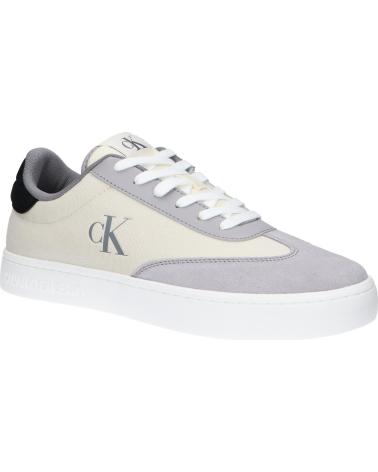 Man Trainers CALVIN KLEIN YM0YM01169 CLASSIC CUPSOLE LOW 0LF CREAMY WHITE-WHITE