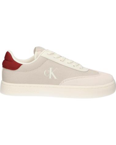 Man Trainers calvin klein YM0YM01169 CLASSIC CUPSOLE LOW ACF EGGSHELL-RED OCHRE