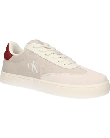 Man Trainers calvin klein YM0YM01169 CLASSIC CUPSOLE LOW ACF EGGSHELL-RED OCHRE