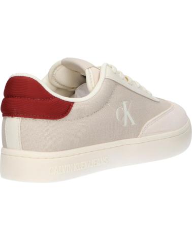 Man Trainers calvin klein YM0YM01169 CLASSIC CUPSOLE LOW ACF EGGSHELL-RED OCHRE