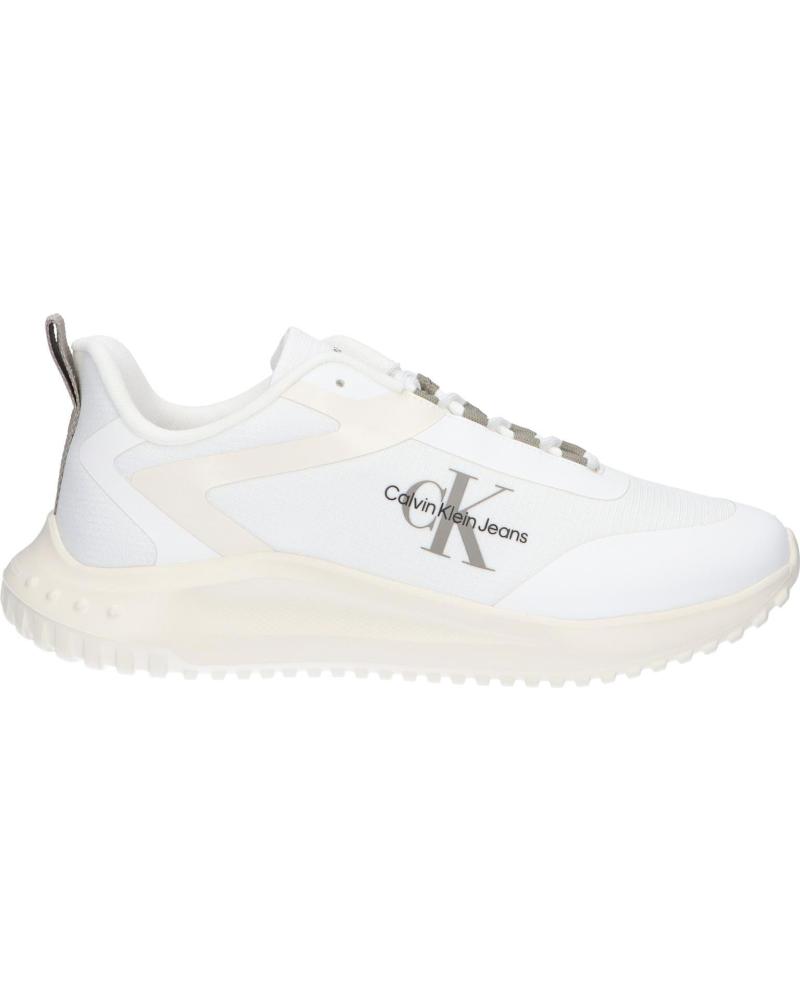 Sportif pour Homme calvin klein YM0YM00968 EVA RUNNER LOW LACE 0LD BRIGHT WHITE-CREAMY WHITE