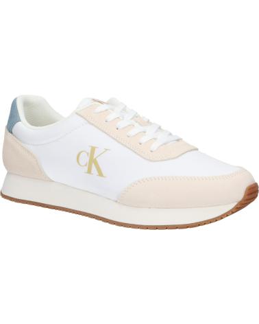 Deportivas de Hombre CALVIN KLEIN YM0YM01119 RETRO RUNNER ICONIC 0LD BRIGHT WHITE-CREAMY WHITE