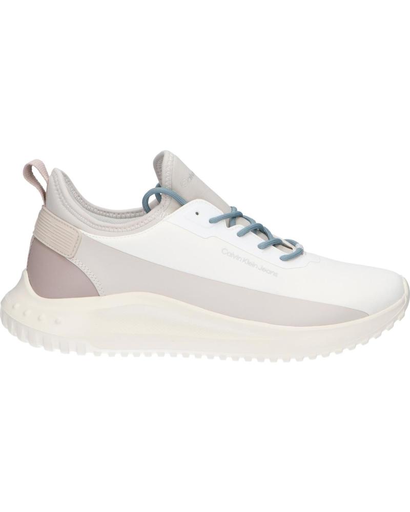 Sportif pour Homme calvin klein YM0YM01170 EVA RUNNER LOW INST HB 01T BRIGHT WHITE-EGGSHELL