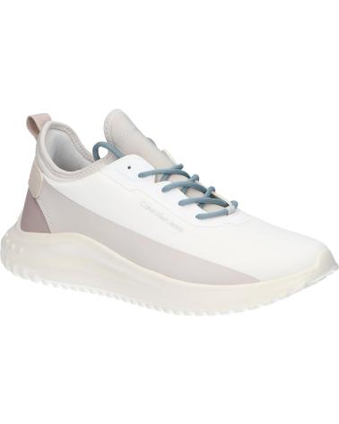 Sportif pour Homme calvin klein YM0YM01170 EVA RUNNER LOW INST HB 01T BRIGHT WHITE-EGGSHELL