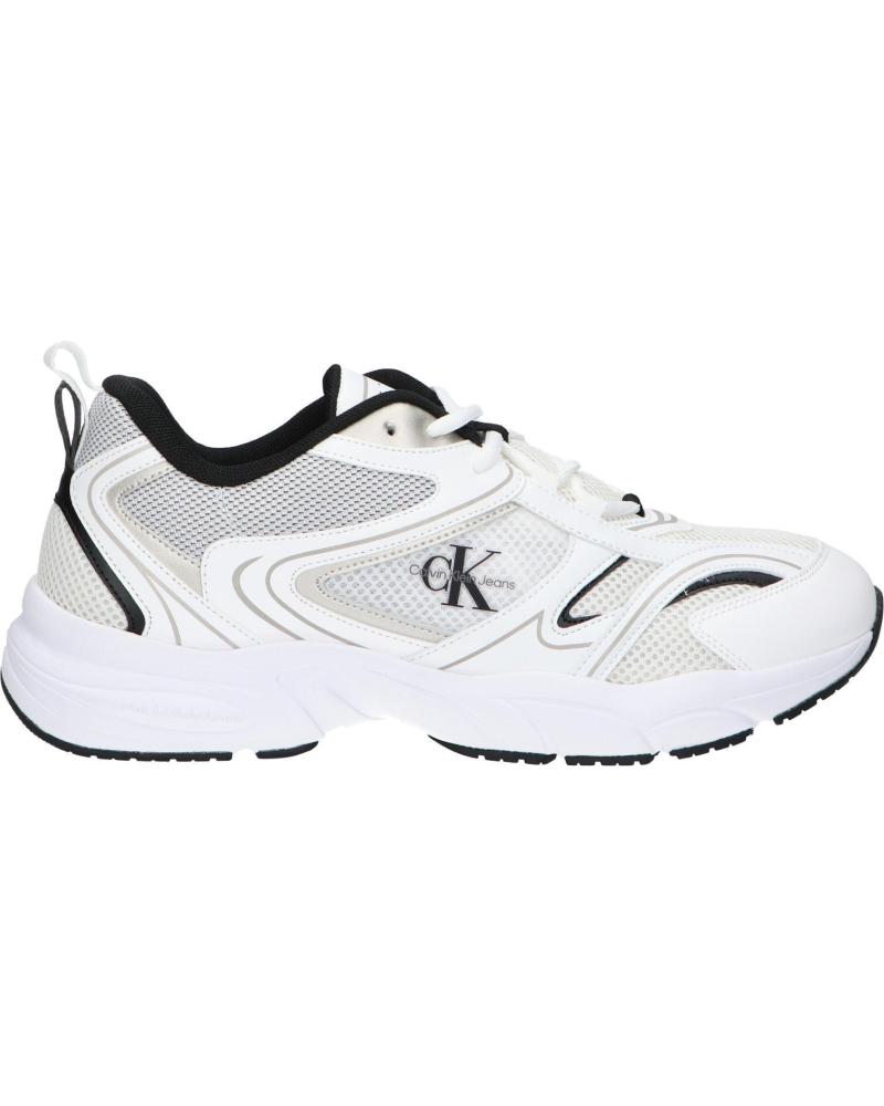 Sportif pour Homme CALVIN KLEIN YM0YM01260 RETRO TENNIS MESH 01W BRIGHT WHITE-BLACK