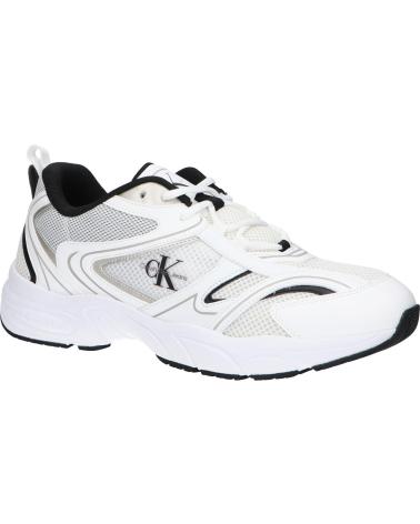 Sportif pour Homme CALVIN KLEIN YM0YM01260 RETRO TENNIS MESH 01W BRIGHT WHITE-BLACK