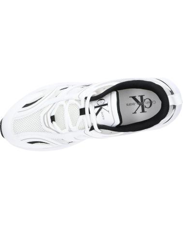 Sportif pour Homme CALVIN KLEIN YM0YM01260 RETRO TENNIS MESH 01W BRIGHT WHITE-BLACK