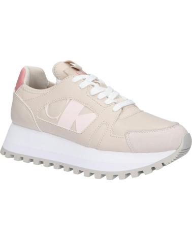 Deportivas de Mujer CALVIN KLEIN YW0YW01642 RUNNER LOW LAVEUP 0GE EGGSHELL-ROSE TAN