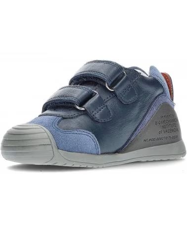 BIOMECANICS LEATHER AND SUEDE FIRST STEPS SNEAKER 50338275 AZUL