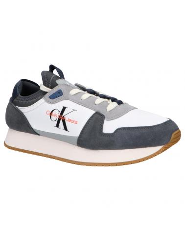 Zapatillas deporte de Hombre CALVIN KLEIN YM0YM005530IW GRIS MERCURIO-NARANJA CORAL - 0IW