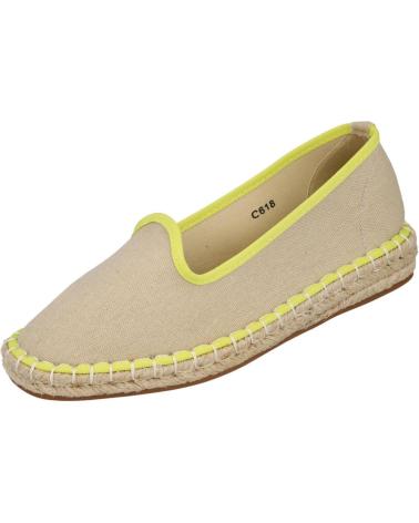 Sabrinas de Mulher L&R SHOES LR SHOES C618 ALPARGATAS DE ESPARTO PLANAS BEIGE