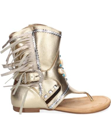 Botas de Mujer PUNTOSALAO SANDALIAS DORADAS PLANAS TIPO ESCLAVA CON FLECOS PARA MUJER VARIOS COLORES