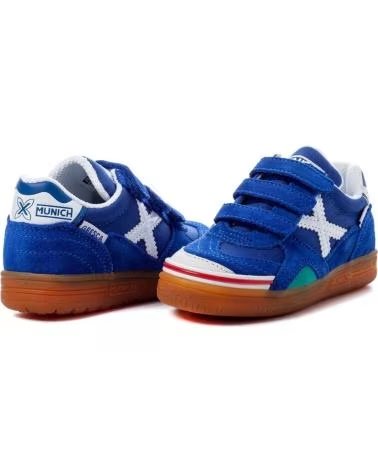 MUNICH GRESCA KID VELCRO 1508605 CHAUSSURES DE FUTSAL BLEUES À VELCRO AZUL